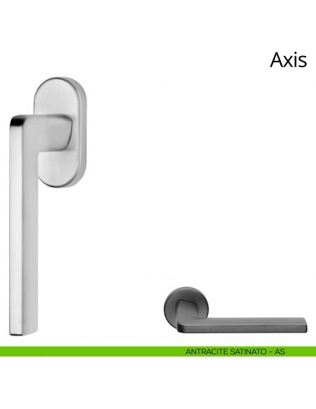 Maniglia per finestra martellina DK Axis Zincral Linea Calì antracite