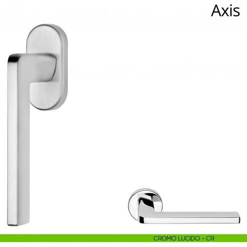 Maniglia per finestra martellina DK Axis Zincral Linea Calì cromo