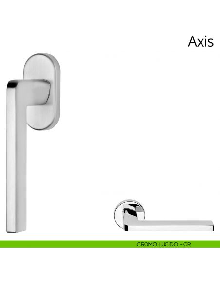 Maniglia per finestra martellina DK Axis Zincral Linea Calì cromo