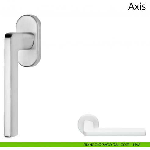 Maniglia per finestra martellina DK Axis Zincral Linea Calì bianco