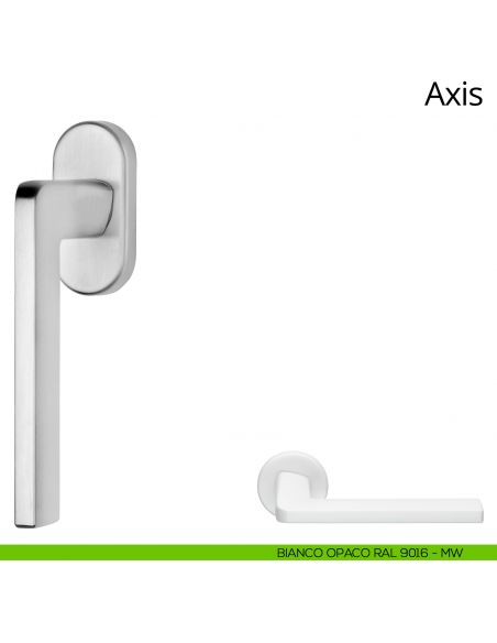 Maniglia per finestra martellina DK Axis Zincral Linea Calì bianco