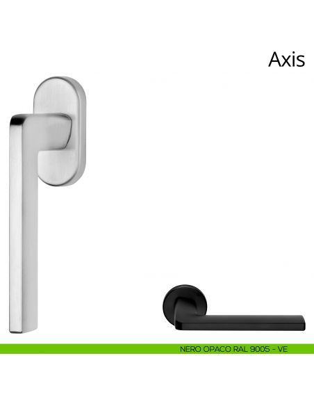 Maniglia per finestra martellina DK Axis Zincral Linea Calì nero