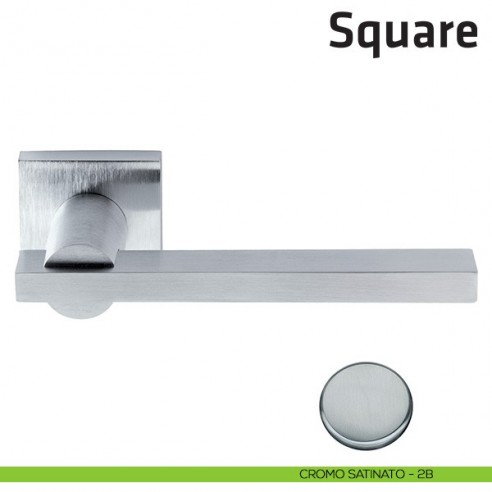 Maniglia per porta Square Comit cromo satinato