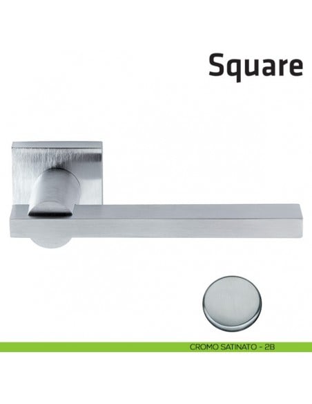 Maniglia per porta Square Comit cromo satinato