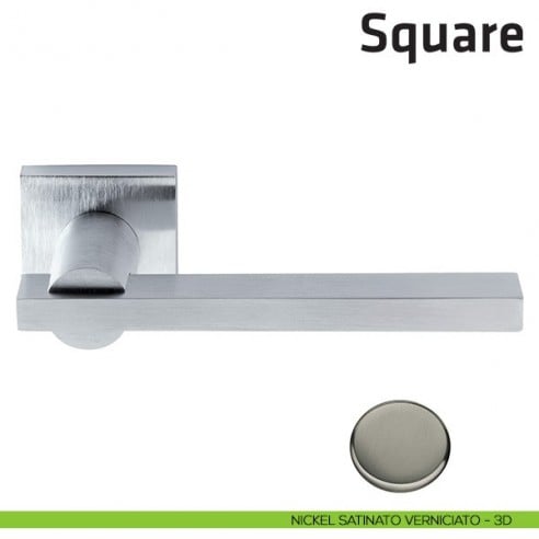 Maniglia per porta Square Comit nickel satinato verniciato