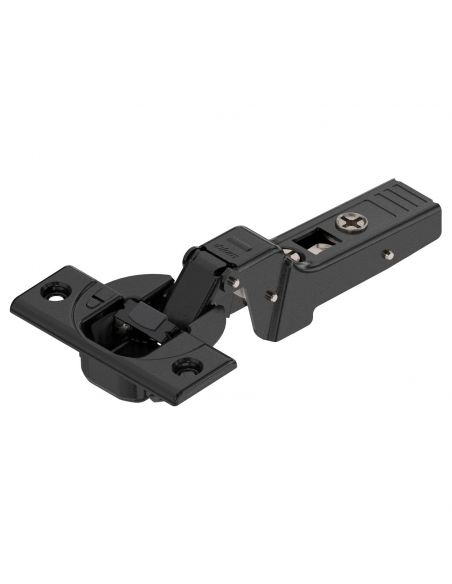 Cerniera Blum 71B9650 Clip Top Blumotion per ante spesse mezza battuta ammortizzata apertura 95 gradi nero onice