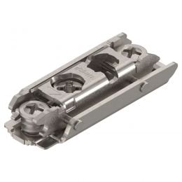 Basetta dritta Blum 175H410Z Clip spessore 0 mm con eccentrico anta battuta doppia montaggio con viti euro premontate