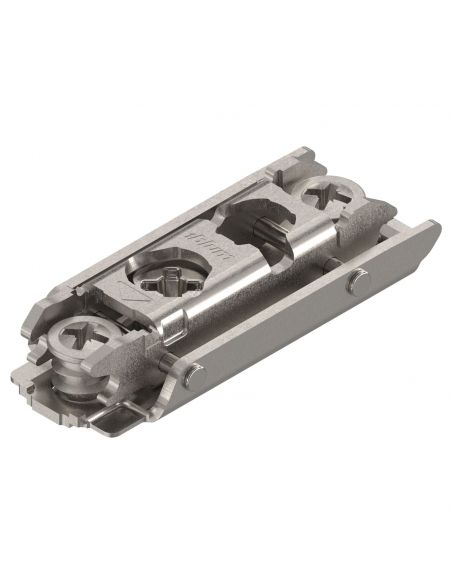 Basetta dritta Blum 175H410Z Clip spessore 0 mm con eccentrico anta battuta doppia montaggio con viti euro premontate