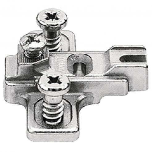 Basetta a croce Blum 199.8130 Modul spessore 3 mm per mobili con colonna montaggio con viti euro premontate