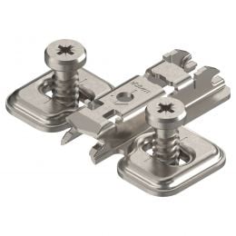 Basetta a croce Blum 173L8300 Clip spessore 0 mm montaggio con viti euro premontate