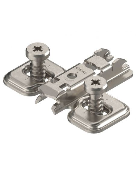 Basetta a croce Blum 173L8300 Clip spessore 0 mm montaggio con viti euro premontate