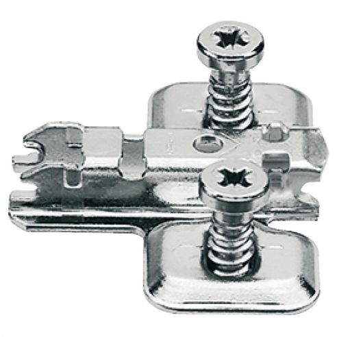 Basetta a croce Blum 173L8300 Clip spessore 0 mm montaggio con viti euro premontate
