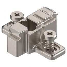 Basetta a croce Blum 175L8190.21 Clip spessore 11 mm montaggio con viti euro premontate
