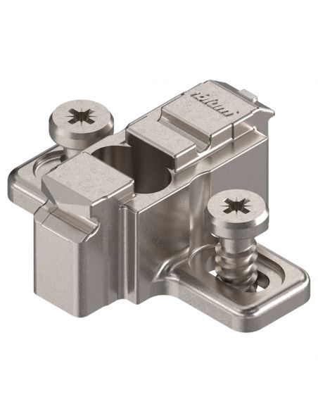 Basetta a croce Blum 175L8190.21 Clip spessore 11 mm montaggio con viti euro premontate