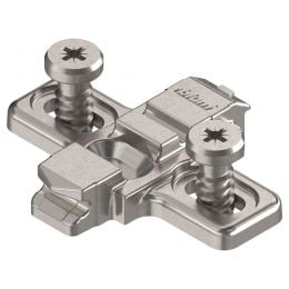 Basetta a croce Blum 173L8100.21 Clip spessore 0 mm anta battuta doppia montaggio con viti euro premontate
