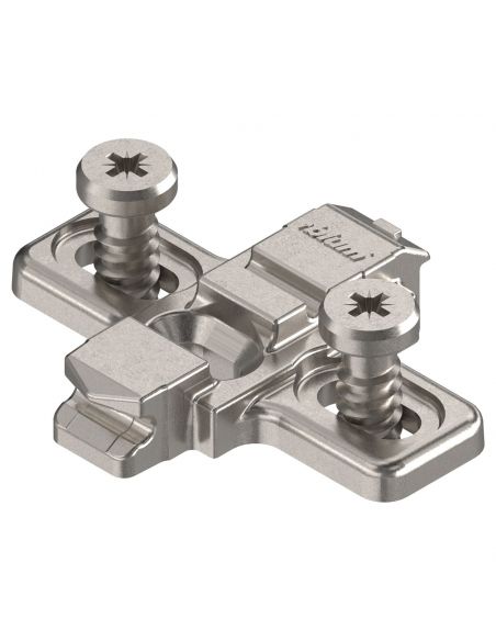 Basetta a croce Blum 173L8100.21 Clip spessore 0 mm anta battuta doppia montaggio con viti euro premontate