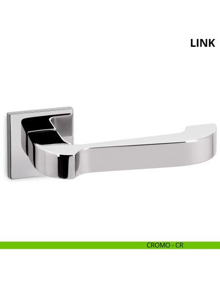 Maniglia per porta interna Link Ento rosetta quadrata cromo