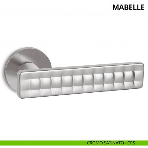 Maniglia per porta interna Mabelle Ento rosetta tonda cromo satinato