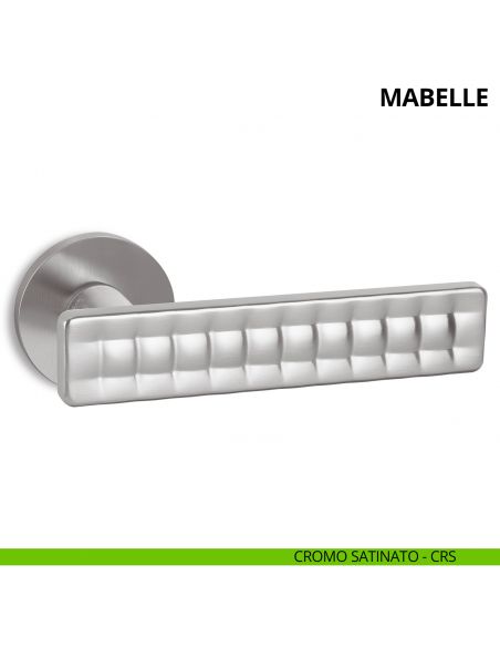 Maniglia per porta interna Mabelle Ento rosetta tonda cromo satinato