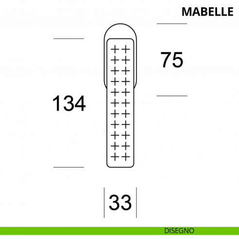 Maniglia per finestra martellina DK Mabelle Ento disegno
