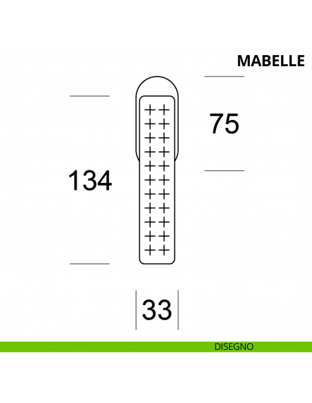 Maniglia per finestra martellina DK Mabelle Ento disegno