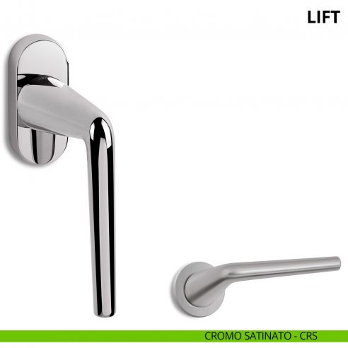 Maniglia per finestra martellina DK Lift Ento cromo satinato
