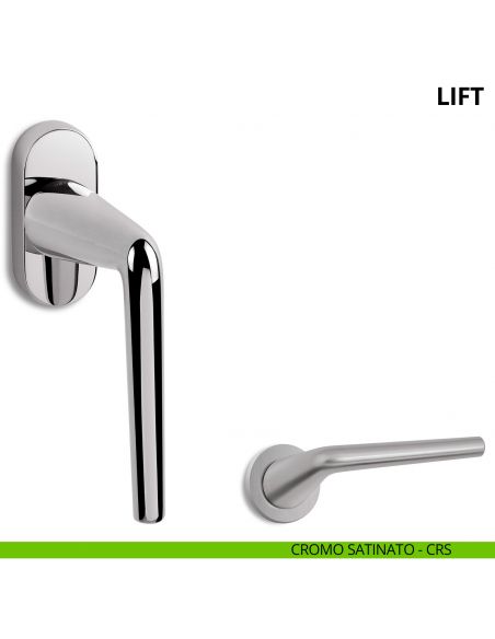 Maniglia per finestra martellina DK Lift Ento cromo satinato