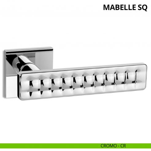 Maniglia per porta interna Mabelle SQ Ento rosetta quadrata cromo