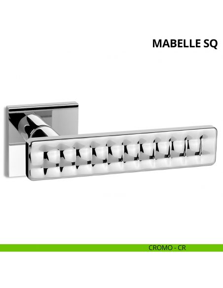 Maniglia per porta interna Mabelle SQ Ento rosetta quadrata cromo