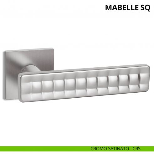Maniglia per porta interna Mabelle SQ Ento rosetta quadrata cromo satinato