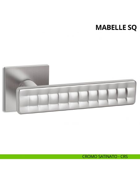Maniglia per porta interna Mabelle SQ Ento rosetta quadrata cromo satinato