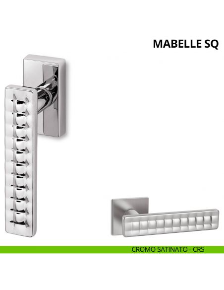 Maniglia per finestra martellina DK Mabelle SQ Ento cromo satinato