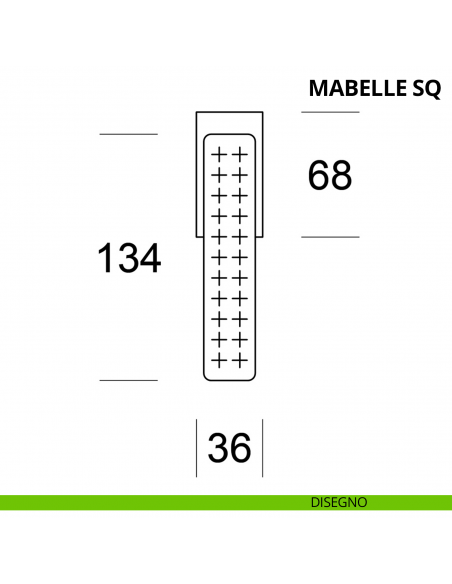 Maniglia per finestra martellina DK Mabelle SQ Ento disegno