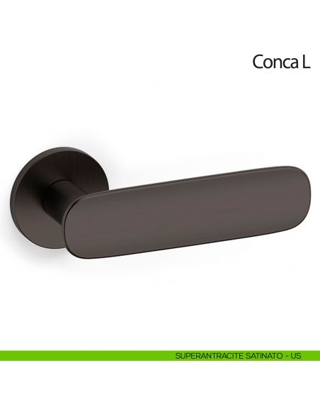 Maniglia per porta Conca L Olivari bassa superantracite satinato