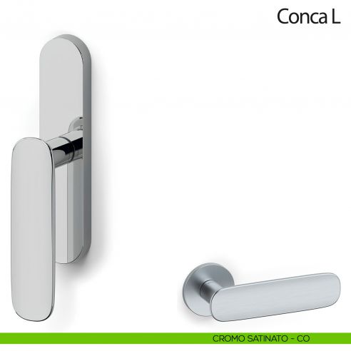 Maniglia per finestra cremonese Conca L Olivari cromo satinato