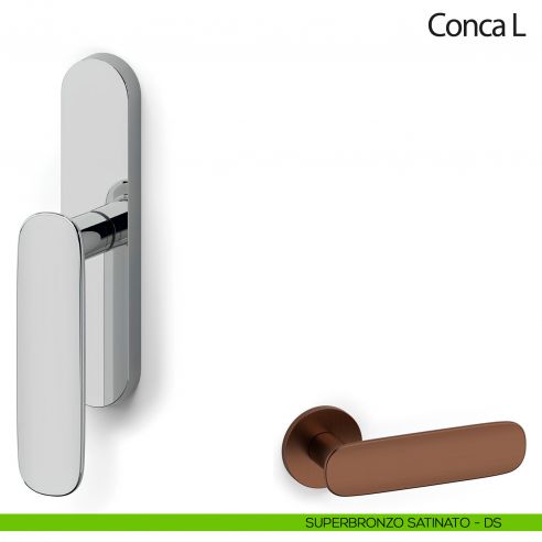 Maniglia per finestra cremonese Conca L Olivari superbronzo satinato