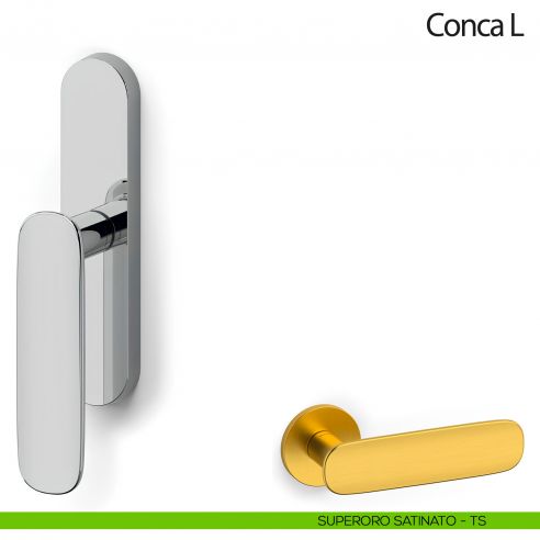 Maniglia per finestra cremonese Conca L Olivari superoro satinato