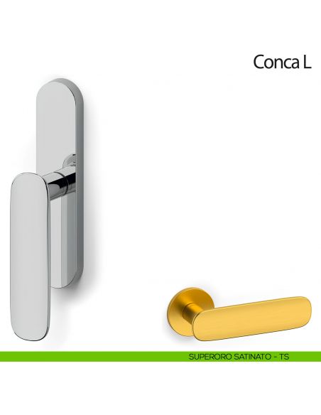 Maniglia per finestra cremonese Conca L Olivari superoro satinato