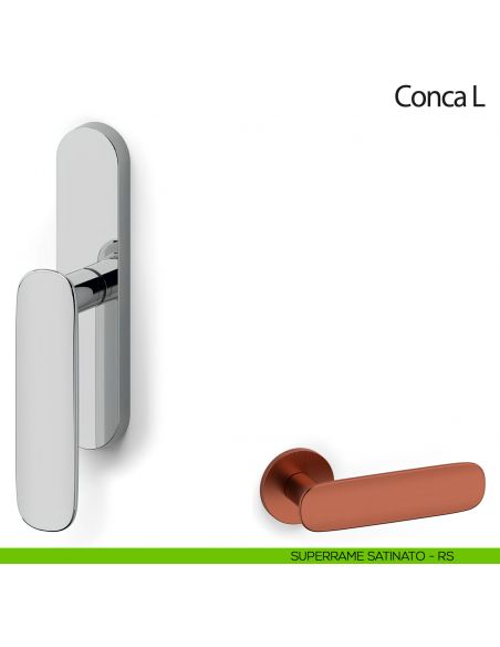 Maniglia per finestra cremonese Conca L Olivari superame satinato