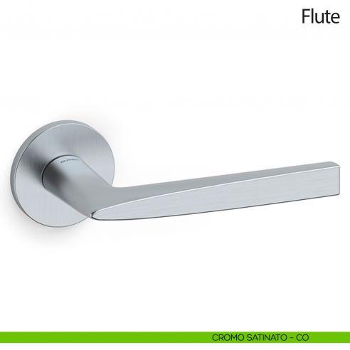 Maniglia per porta Flute Olivari bassa cromo satinato