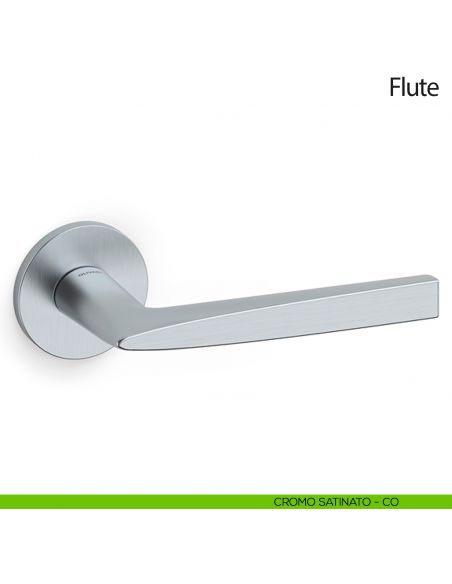 Maniglia per porta Flute Olivari bassa cromo satinato