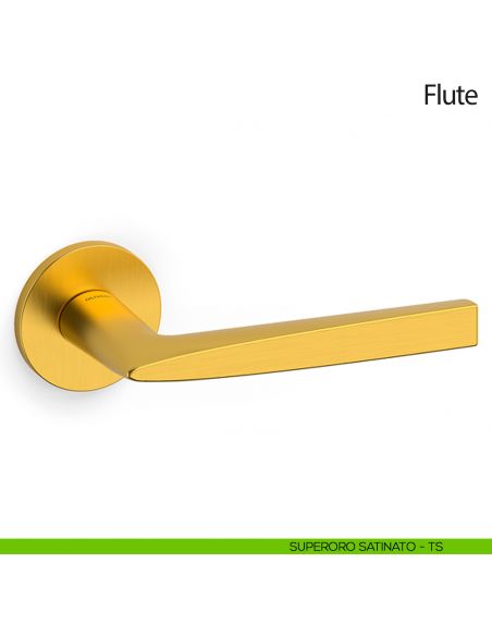 Maniglia per porta Flute Olivari bassa superoro satinato