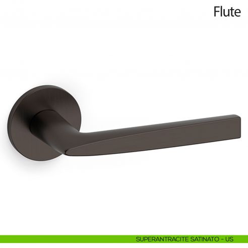 Maniglia per porta Flute Olivari bassa superantracite satinato