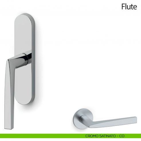 Maniglia per finestra cremonese Flute Olivari cromo satinato