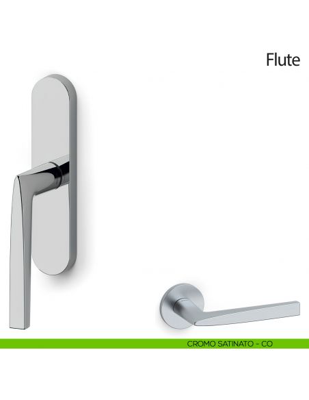 Maniglia per finestra cremonese Flute Olivari cromo satinato
