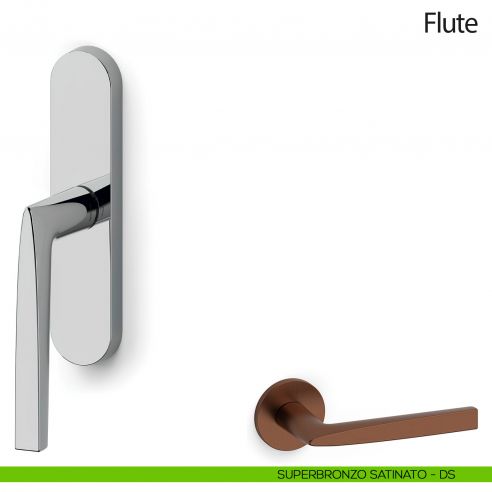Maniglia per finestra cremonese Flute Olivari superbronzo satinato