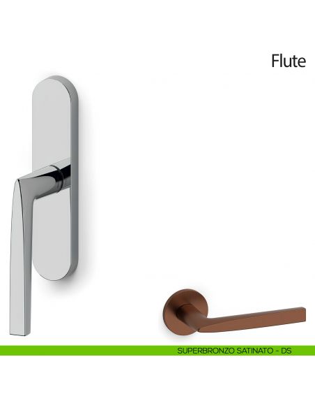 Maniglia per finestra cremonese Flute Olivari superbronzo satinato