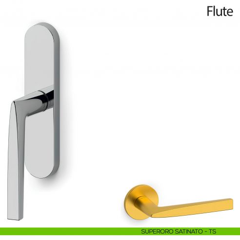 Maniglia per finestra cremonese Flute Olivari superoro satinato