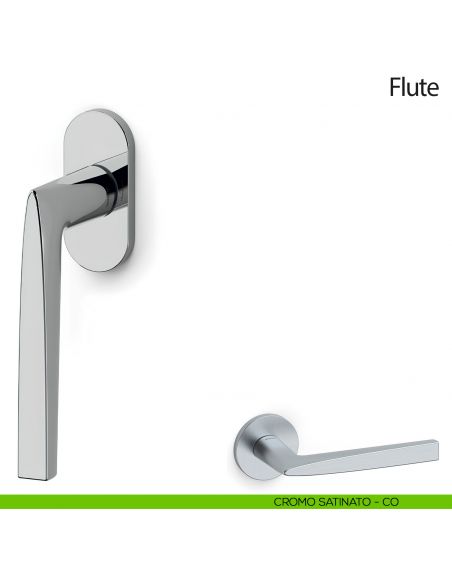 Maniglia per finestra martellina DK Flute Olivari cromo satinato
