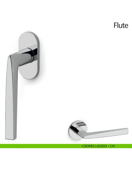 Maniglia per finestra martellina DK Flute Olivari cromo